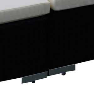 12-tlg. Garten-Lounge-Set mit Kissen Poly Rattan Schwarz