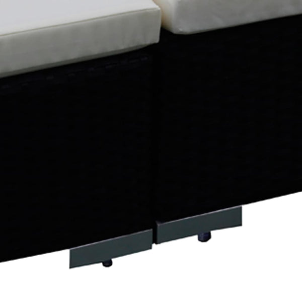 12-tlg. Garten-Lounge-Set mit Kissen Poly Rattan Schwarz