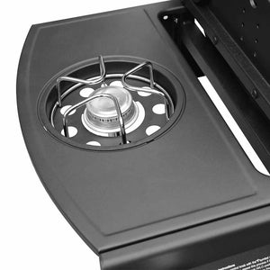 Gasgrill mit 4+1 Brennern, Schwarz/Silber