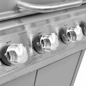 Gasgrill 4+1 Flammen Silber