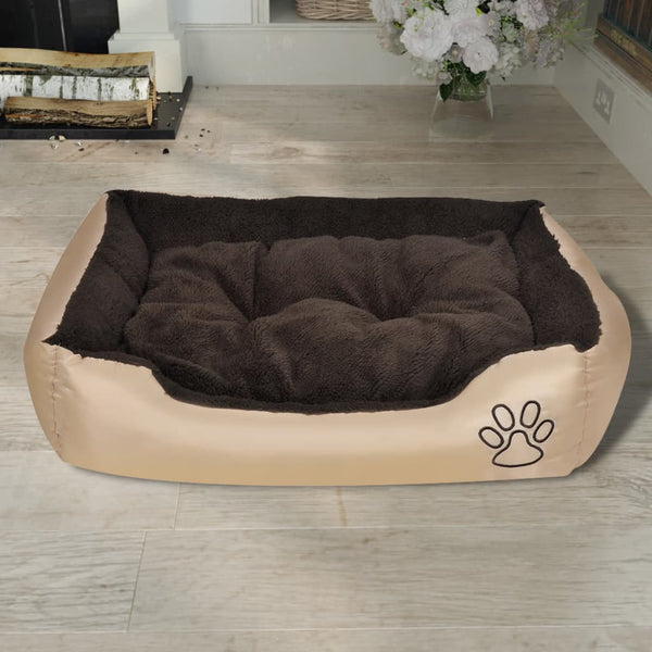 vidaXL Lit pour chien beige et marron XXL
