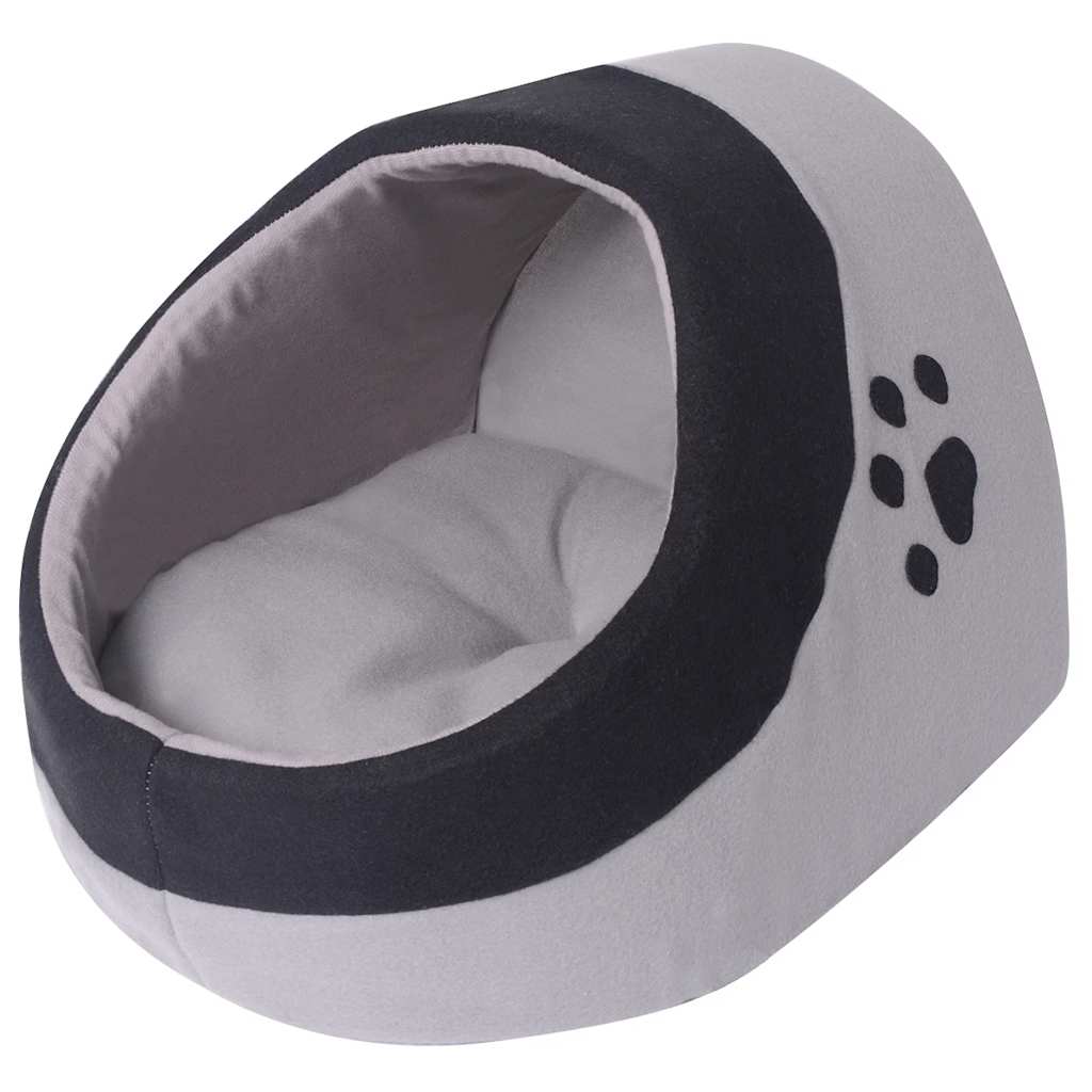 vidaXL Niche pour chat gris et noir M