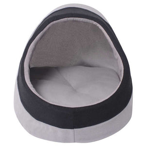 vidaXL Niche pour chat gris et noir M