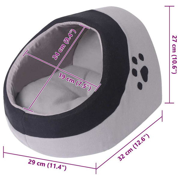 vidaXL Niche pour chat gris et noir M