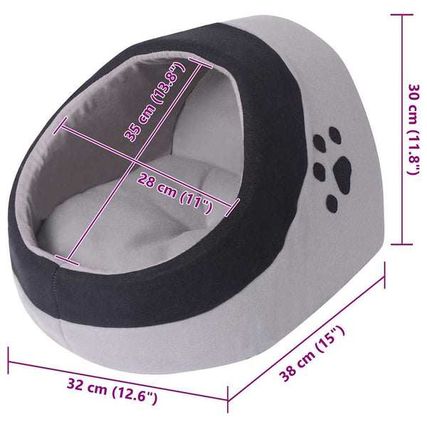 vidaXL Niche pour chat gris et noir L