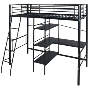 Bett mit Matratze Schwarz 200 x 90 cm Metall
