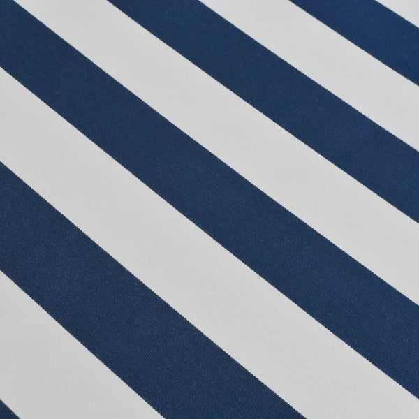 Gelenkarmmarkise 500 cm, Blau-Weiß, Handbetrieb