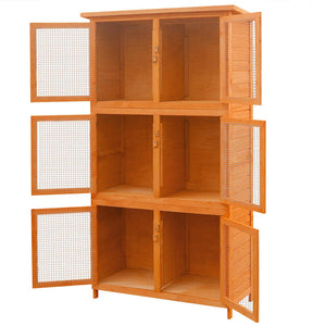 Kleintier-/Kaninchenstall 6 Boxen Holz