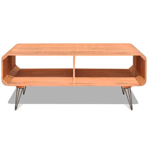 Couchtisch 90×55,5×38,5 cm Massivholz Paulownia Braun