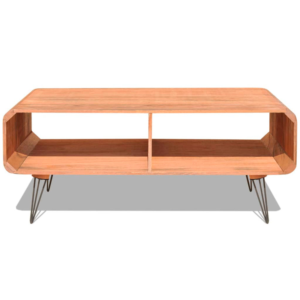 Couchtisch 90×55,5×38,5 cm Massivholz Paulownia Braun