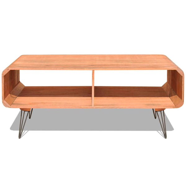Couchtisch 90×55,5×38,5 cm Massivholz Paulownia Braun