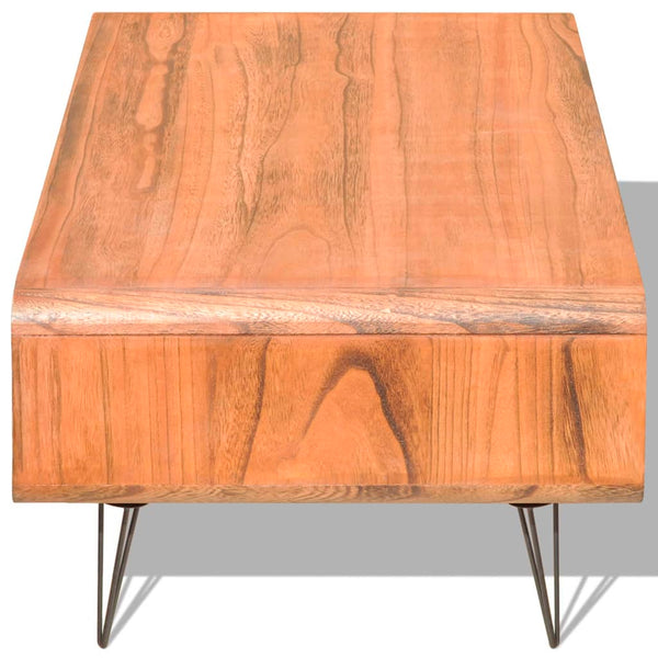 Couchtisch 90×55,5×38,5 cm Massivholz Paulownia Braun