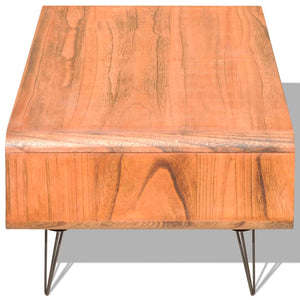 Couchtisch 90×55,5×38,5 cm Massivholz Paulownia Braun