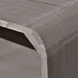 Couchtisch 90×55,5×38,5 cm Massivholz Paulownia Grau