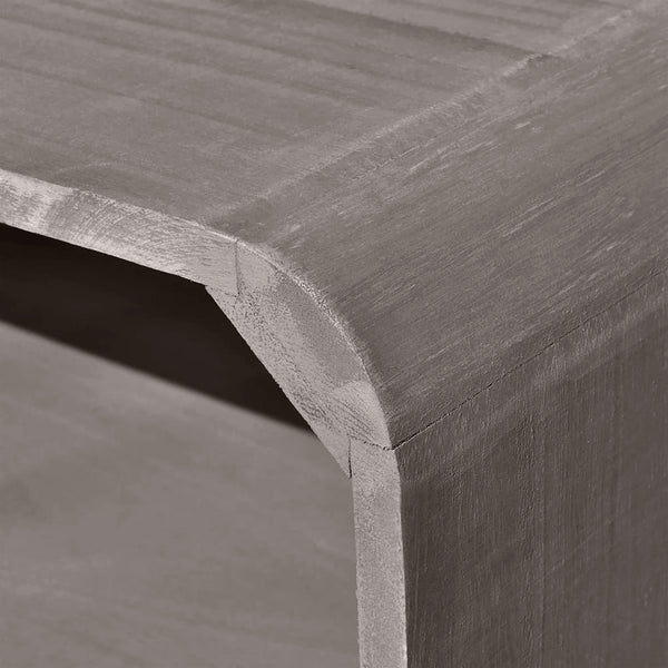 Couchtisch 90×55,5×38,5 cm Massivholz Paulownia Grau