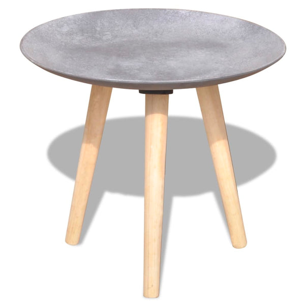 2-tlg. Beistelltisch/Couchtisch-Set 55 cm & 44 cm Betongrau