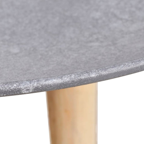 2-tlg. Beistelltisch/Couchtisch-Set 55 cm & 44 cm Betongrau