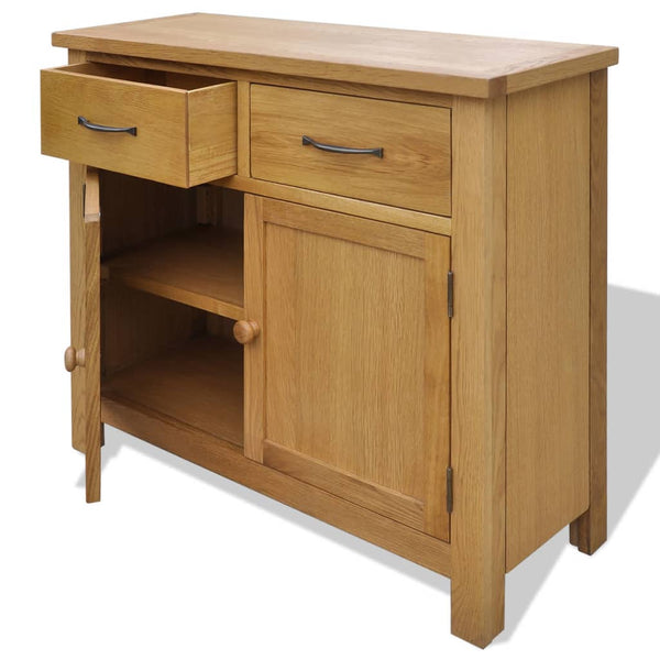 vidaXL Buffet 90x33,5x83 cm Bois de chêne massif
