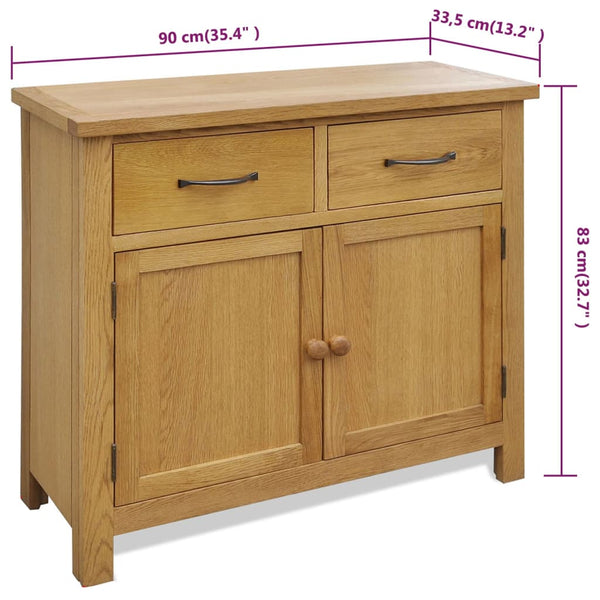 Sideboard Eiche Massivholz 90 cm