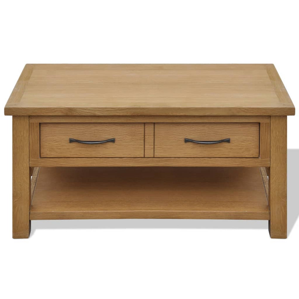 vidaXL Table basse 88x53x45 cm Bois de chêne massif