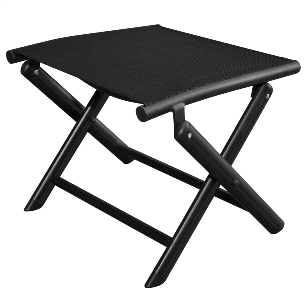 Klappbarer Fußhocker Schwarz