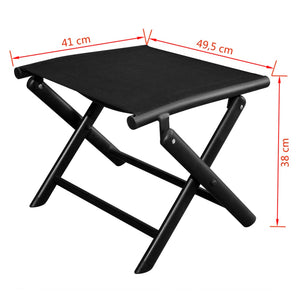 Klappbarer Fußhocker Schwarz