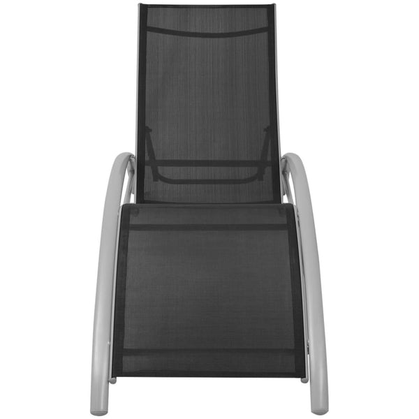 Schwarze Aluminium Sonnenliege