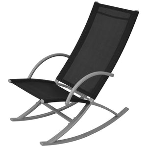 Garten Schaukelstühle 2er Set Schwarz