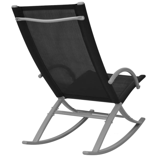 Garten Schaukelstühle 2er Set Schwarz