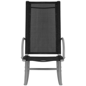 Garten Schaukelstühle 2er Set Schwarz