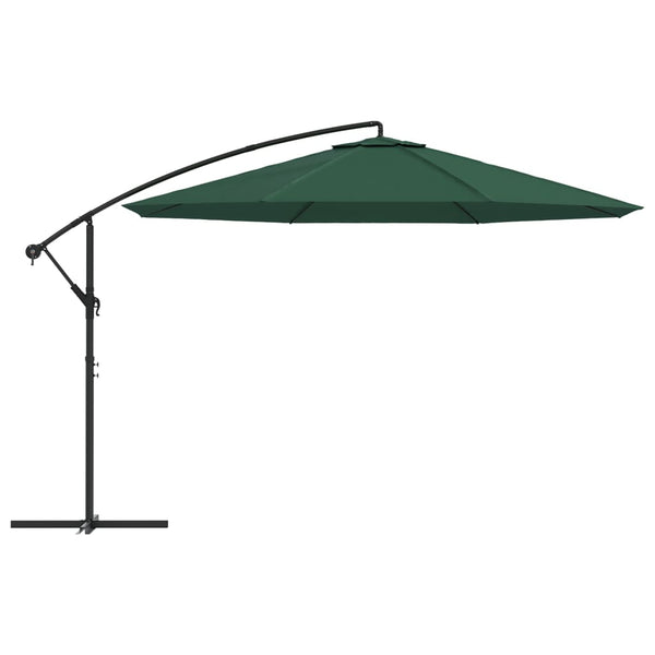 vidaXL Parasol déporté 3,5 m Vert