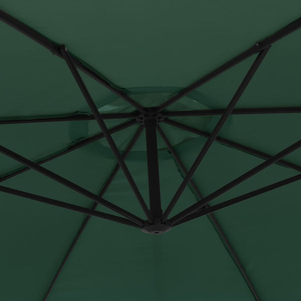 vidaXL Parasol déporté 3,5 m Vert