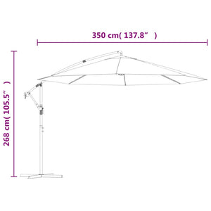 Blauer Ampelschirm 3,5 m