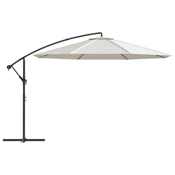 vidaXL Cantilever Parasol 3.5 m Sand White
