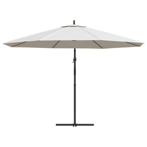 vidaXL Cantilever Parasol 3.5 m Sand White