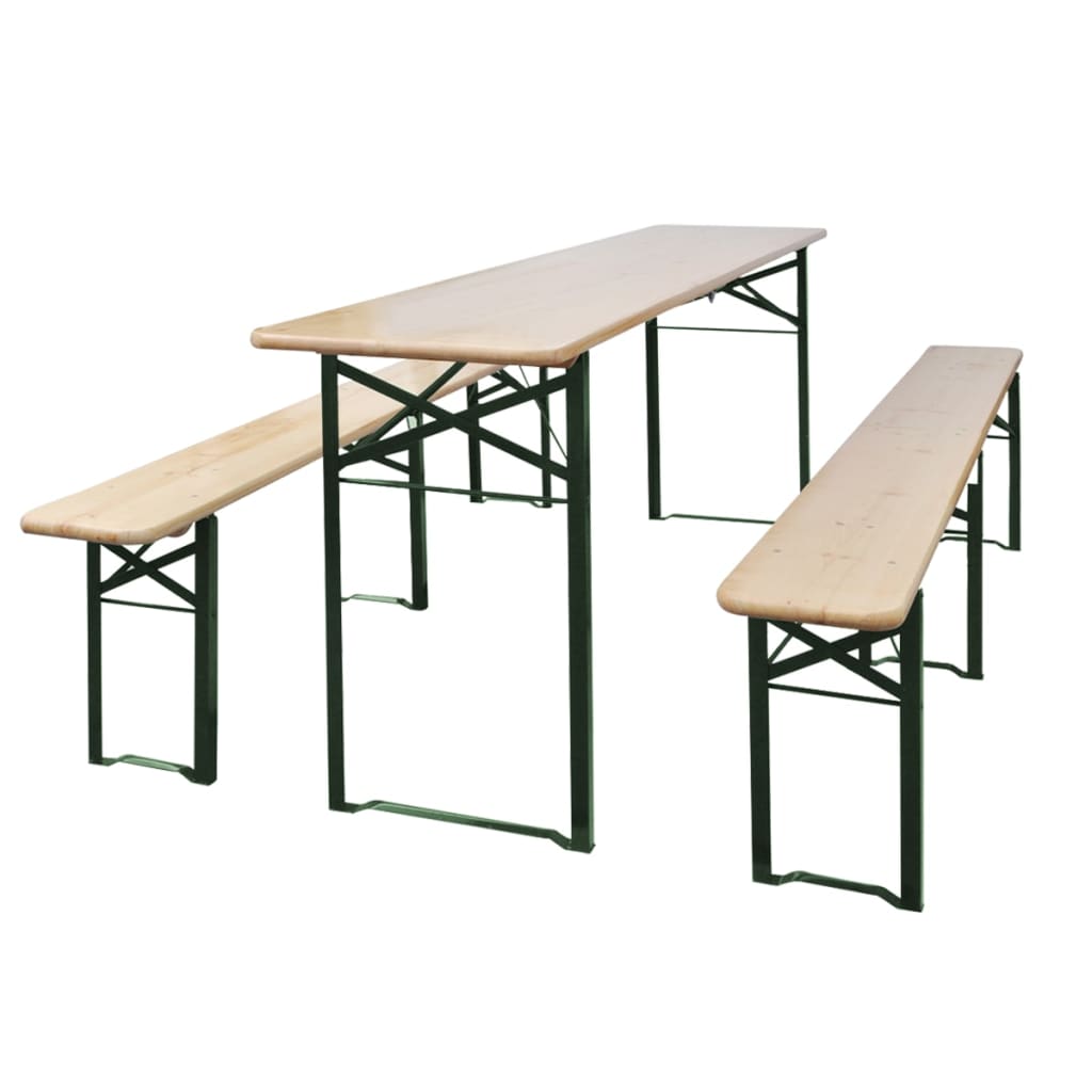 Klappbarer Biertisch mit 2 Bänken, 220cm