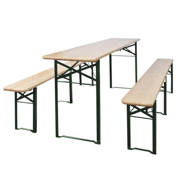 Klappbarer Biertisch mit 2 Bänken, 220cm