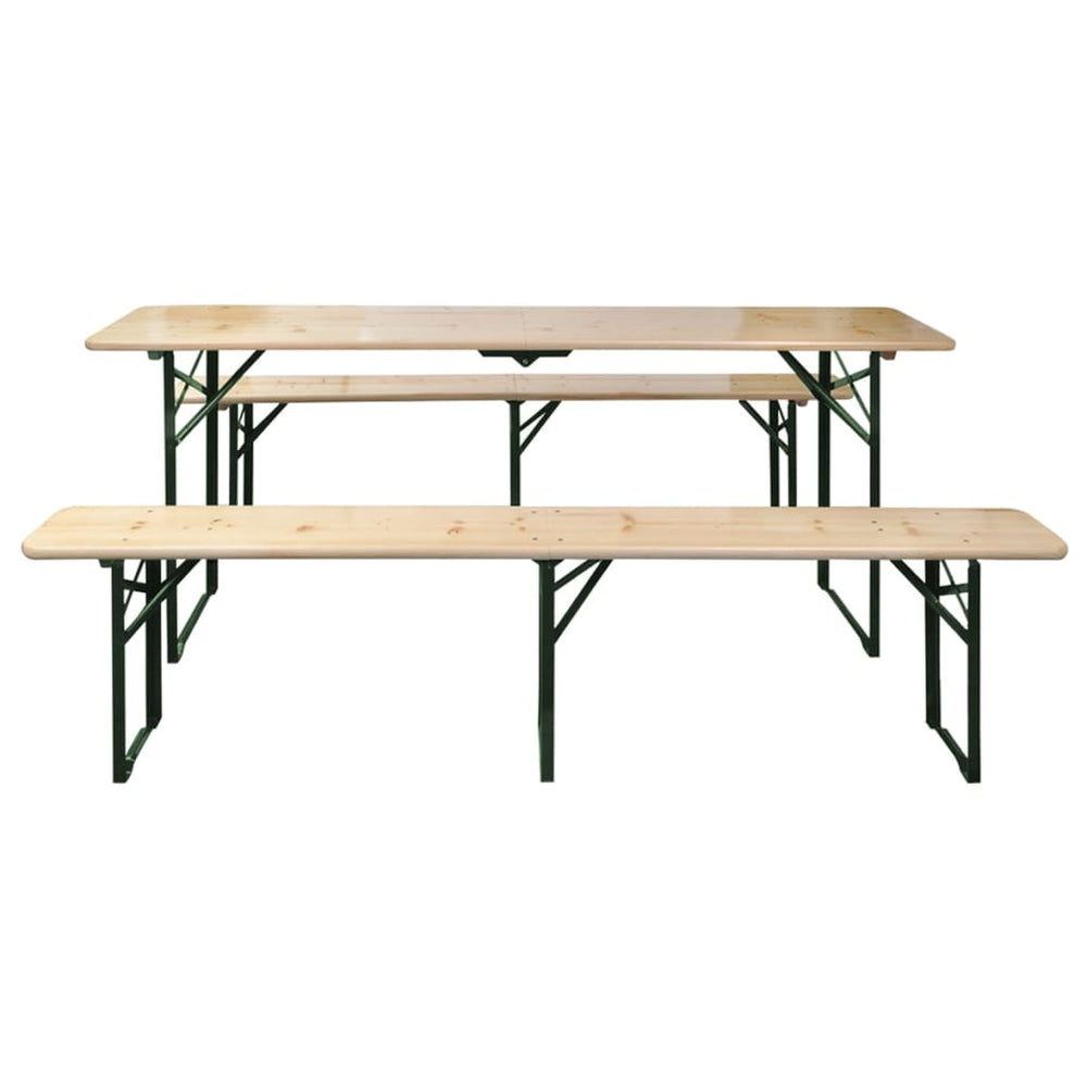 Klappbarer Biertisch mit 2 Bänken, 220cm