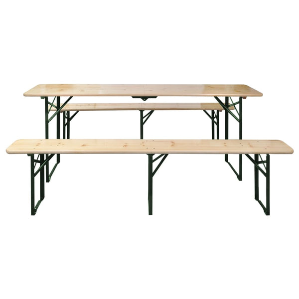 Klappbarer Biertisch mit 2 Bänken, 220cm