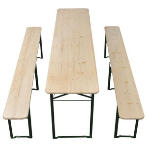 Klappbarer Biertisch mit 2 Bänken, 220cm