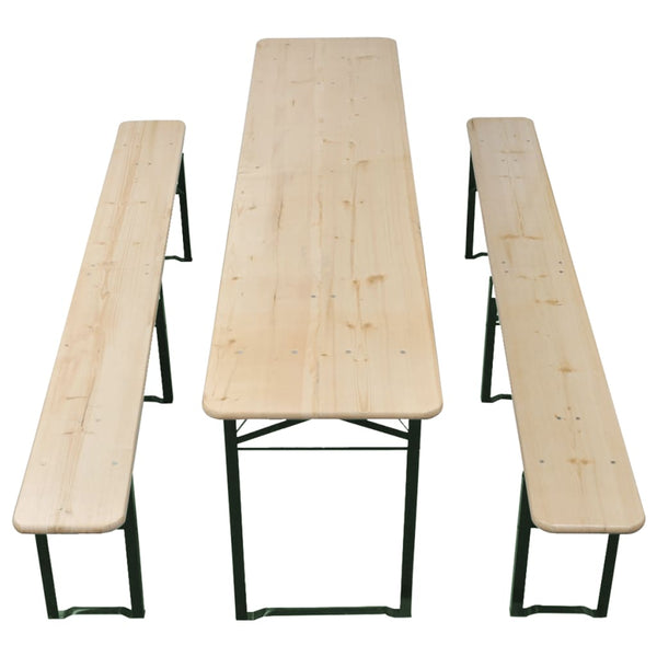 Klappbarer Biertisch mit 2 Bänken, 220cm