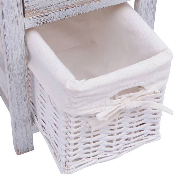Nachttische 2er Set Holz Weiß