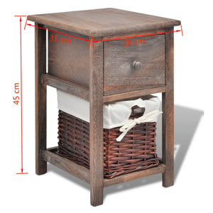 Nachttisch Holz Braun