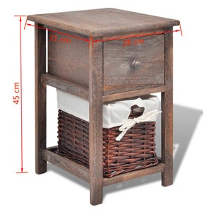 Nachttische 2 Stk. Holz Braun