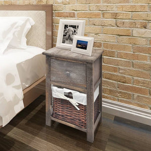 Nachttische 2er Set Holz Braun