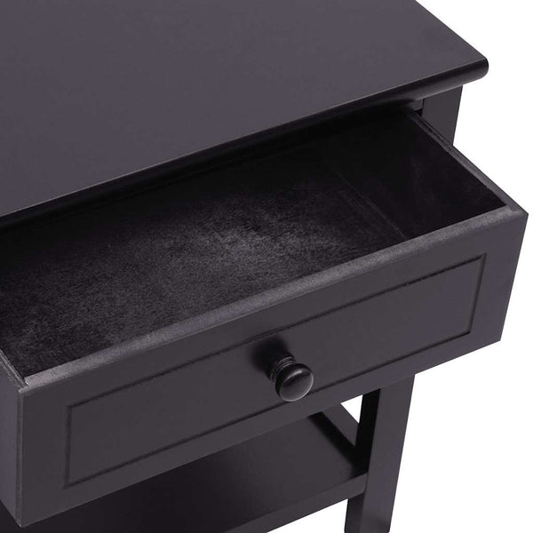 Nachttische 2er Set Holz Schwarz
