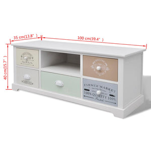 TV-Schrank Holz Französischer Landhausstil