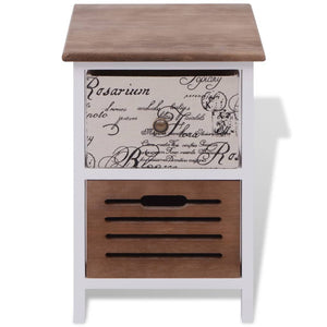 vidaXL Tables de chevet 2 pcs bois