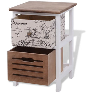 vidaXL Tables de chevet 2 pcs bois