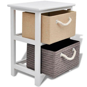 vidaXL Tables de chevet 2 pcs bois